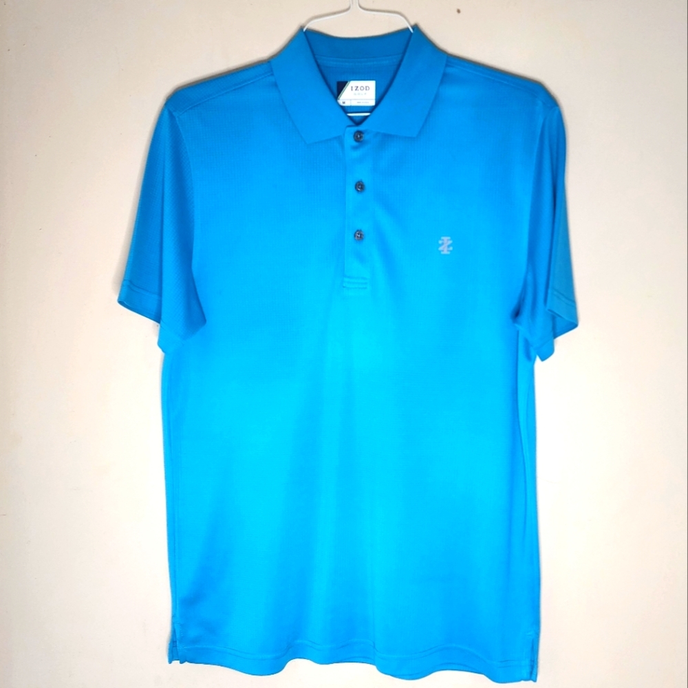 Izod Golf Polo Bright Blue Size Medium